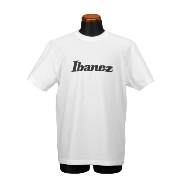 Ibanez official T-shirt featuring black Ibanez logo on the chest.