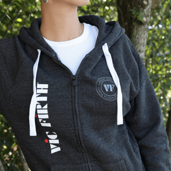 Vic Firth Zip Up Logo Hoodie - Image 5